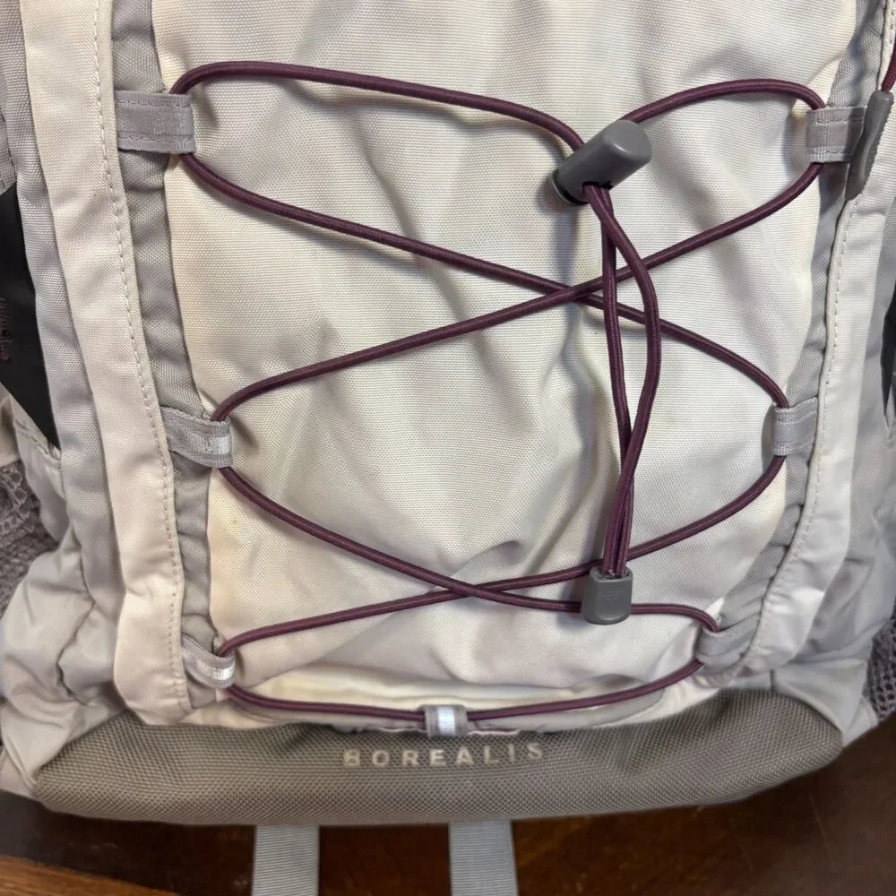 The North Face Borealis Womens Backpack Gray Purple Laptop Hiking School